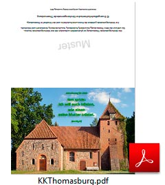 Klappkarte für Kirche Thomasburg