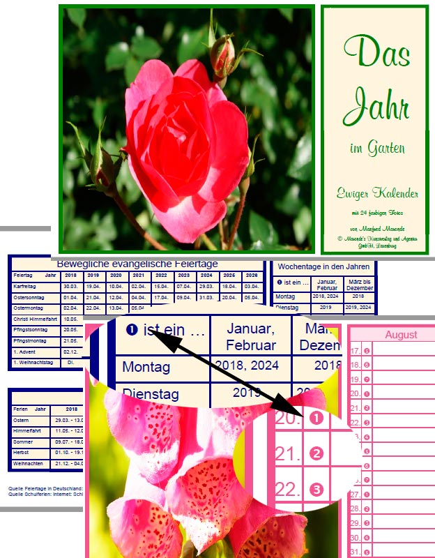 Foto-Kalender Blumen als Ewiger Kalender